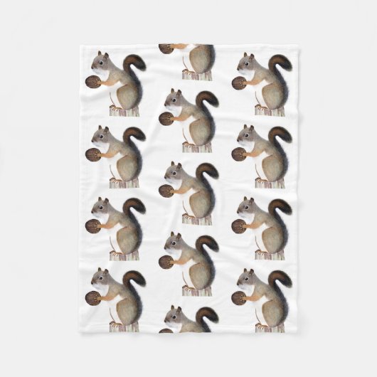 eekhoorn fleece deken (Voorkant)
