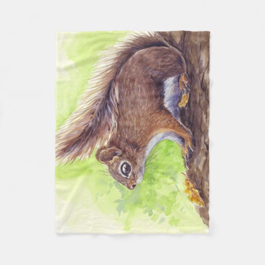 eekhoorn fleece deken (Voorkant)