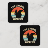 Eekhoorn fluisteraar Eekhoorns Liefhebbers Gift Vierkante Visitekaartje (Voorkant / Achterkant)