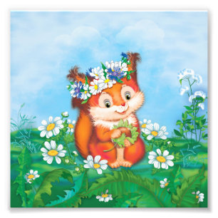 eekhoorn foto afdruk