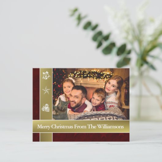 Eekhoorn Foto Bombs Familie Foto Kerstmis Briefkaart (Staand voorkant)