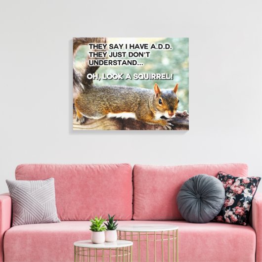 Eekhoorn foto TOEVOEGEN Canvas Afdruk (Insitu (Woonkamer))