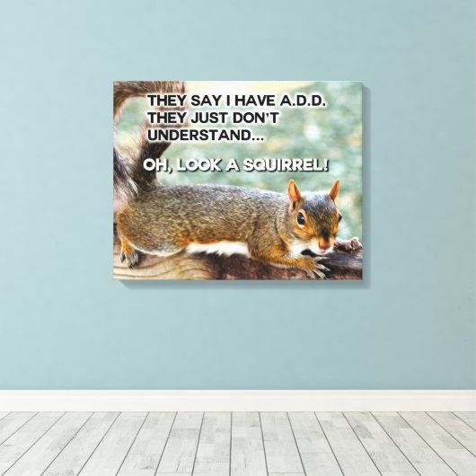 Eekhoorn foto TOEVOEGEN Canvas Afdruk (Insitu (Houten vloer))