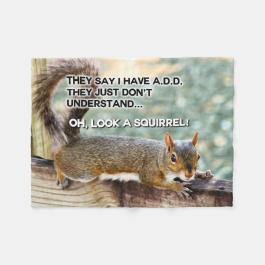 Eekhoorn foto TOEVOEGEN Fleece Deken (Voorkant (Horizontaal))