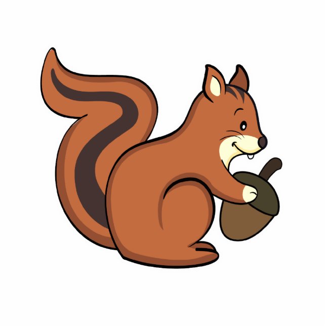 Eekhoorn Fotosculptuur Staand Fotobeeldje (Voorkant)