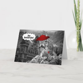 Eekhoorn Franse artiest Birthday Kaart