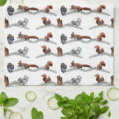 Eekhoorn Frenzy Kitchen Towel Theedoek (Gevouwen)