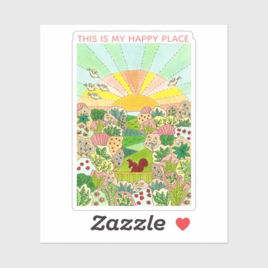 Eekhoorn Garden Sticker (Vel)