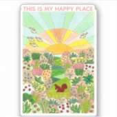 Eekhoorn Garden Sticker (Voorkant)