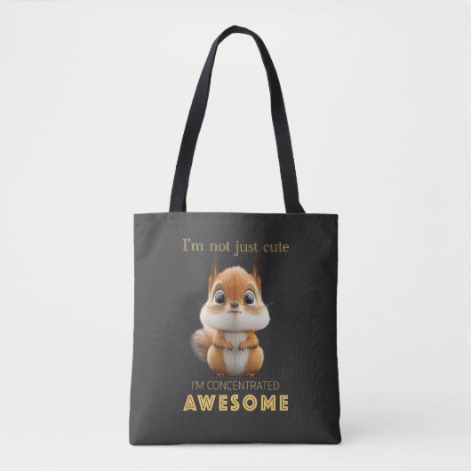Eekhoorn Geconcentreerd Geweldige Schattig Schatti Tote Bag (Voorkant)