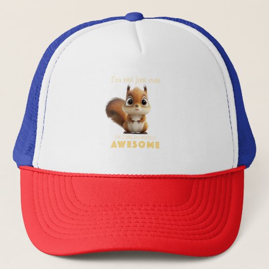 Eekhoorn Geconcentreerd Geweldige Schattig Schatti Trucker Pet (Voorkant)