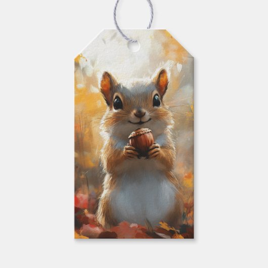 Eekhoorn, gek op jou cadeaulabel (Voorkant)