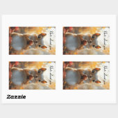 Eekhoorn, gek op jou rechthoekige sticker (Vel)