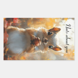 Eekhoorn, gek op jou rechthoekige sticker