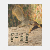 Eekhoorn Geniet van de kleine dingen Vliekertje Fleece Deken (Voorkant)