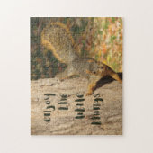 Eekhoorn Geniet van kleine dingen Legpuzzel (Verticaal)