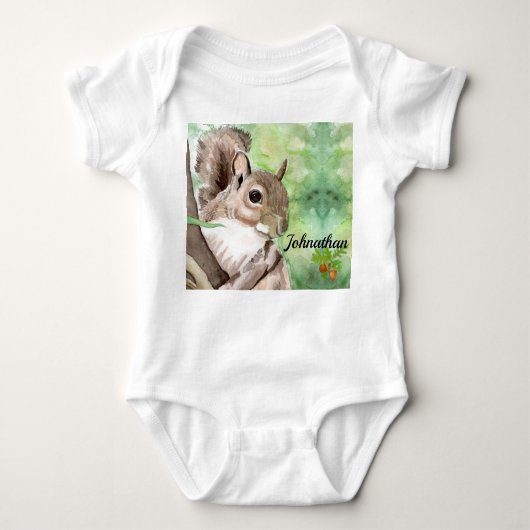 Eekhoorn geslacht neutraal kinderoutfit romper (Voorkant)