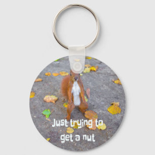 Eekhoorn... gewoon een noot halen sleutelhanger