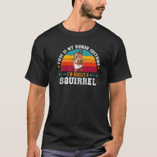 Eekhoorn Gezegde Kute Retro eekhoorn T-shirt
