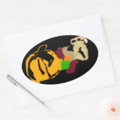 Eekhoorn gezellig ovale sticker (Envelop)