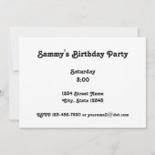 Eekhoorn Gitaar Verjaardag Party Uitnodiging (Achterkant)