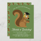 Eekhoorn Graduation Party Kaart (Voorkant / Achterkant)
