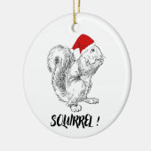 Eekhoorn - Grappig kerstontwerp T-Shirt Keramisch Ornament (Links)