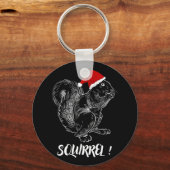 Eekhoorn - Grappig kerstontwerp T-Shirt Sleutelhanger (Voorkant)