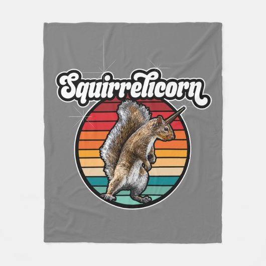 Eekhoorn - grappige,  eekhoorn eenhoorn fleece deken (Voorkant)