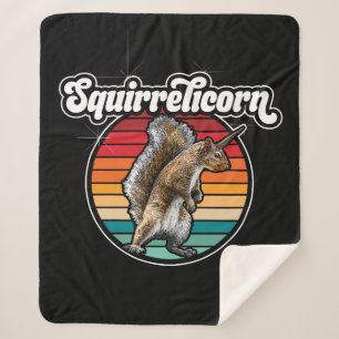 Eekhoorn - grappige,  eekhoorn eenhoorn sherpa deken