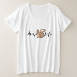 Eekhoorn Hartslag Eekhoorn Liefhebber Grote Maat T-shirt