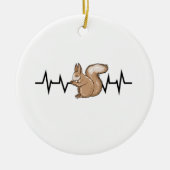 Eekhoorn Hartslag Eekhoorn Lover Keramisch Ornament (Voorkant)