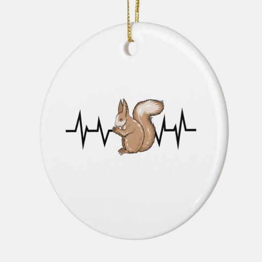 Eekhoorn Hartslag Eekhoorn Lover Keramisch Ornament (Links)