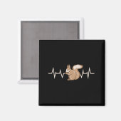 Eekhoorn Hartslag Eekhoorn Lover Magneet (Voorkant / Achterkant)