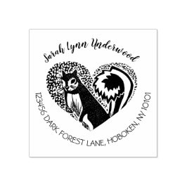 eekhoorn hartslagstempel rubberstempel