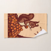 Eekhoorn herfst badset bad handdoek (Handdoek)