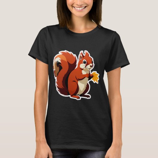 Eekhoorn Herfst Bos T-shirt (Voorkant)