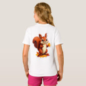 Eekhoorn herfst boslandschap t-shirt (Achterkant volledig)