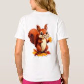 Eekhoorn herfst boslandschap t-shirt (Achterkant)