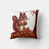 Eekhoorn herfst decoratieve kussen (Achterkant)