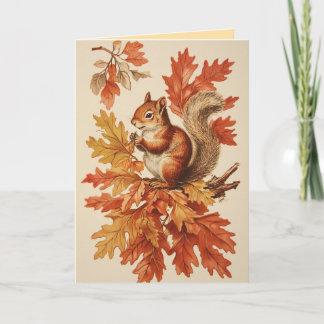 Eekhoorn Herfst Wenskaart Kaart