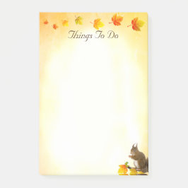 Eekhoorn & Herfstbladeren Dingen om te doen Post-it® Notes