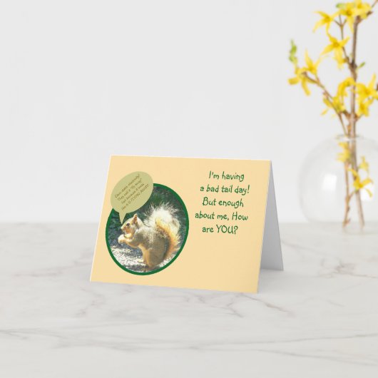 EEKHOORN / HET HEBBEN VAN SLECHTE STAART DAG / HUM KAART (Gele Bloem)