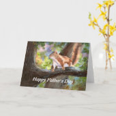 Eekhoorn Hier zie je je Vaderdag kaart (Gele Bloem)