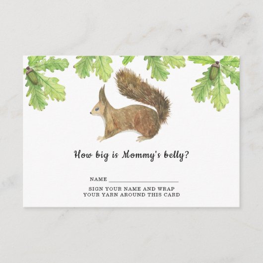 Eekhoorn - hoe groot is mama's buik informatiekaartje (Voorkant)