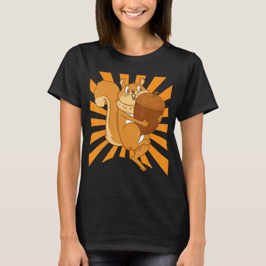 Eekhoorn Hugging Hazelnut T-shirt (Voorkant)