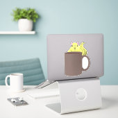 Eekhoorn humor sticker (Laptop op bureau)