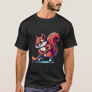 Eekhoorn IJshockeyspeler Leuk Grafisch T-shirt