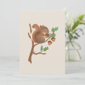 Eekhoorn - Illustratie bos bos bos Bedankkaart (Staand voorkant)