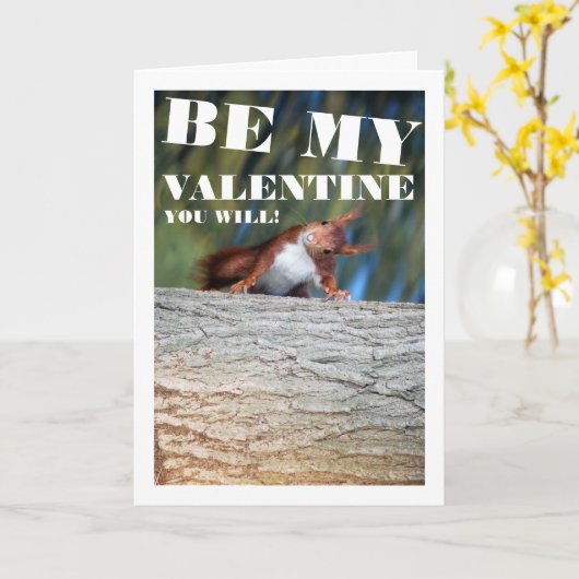 Eekhoorn in boom kaart (Gele Bloem)